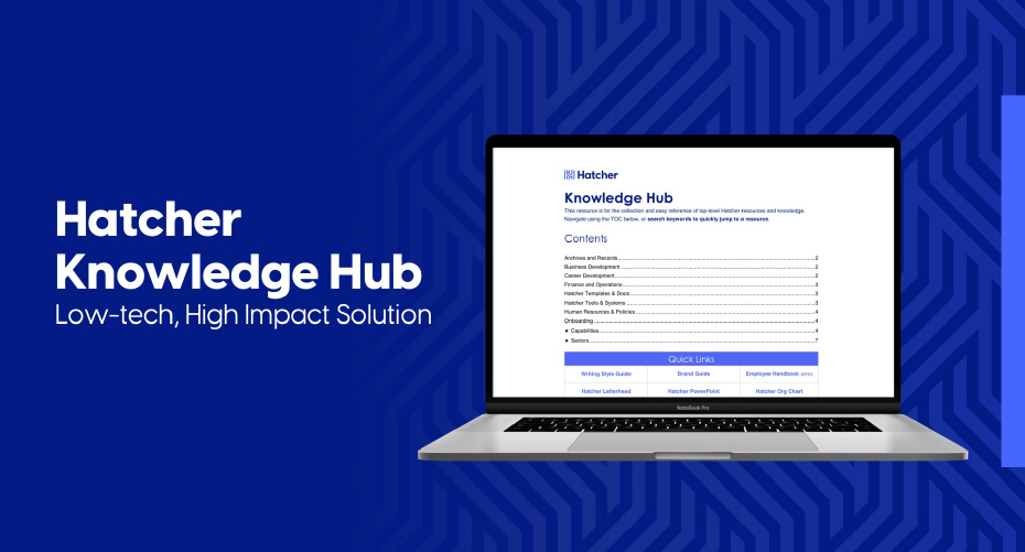 Improving knowledge management with a simple resouce hub
